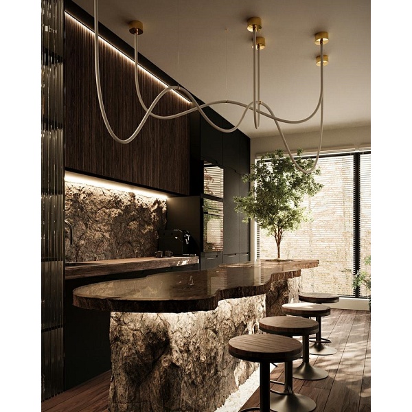 Lampa wisząca LASSO 400 Smart złota - Moosee